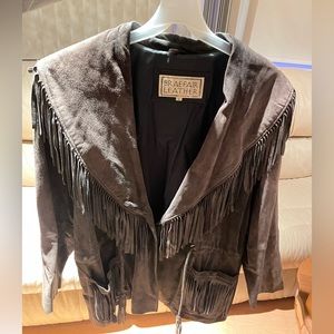 Vintage Braefair Suede Leather Frindge Jacket